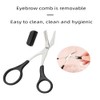 XUJINCN Eyebrow Trimmer Scissors，Eyebrows Scissors with Comb(Detachable)， Eyebrows Grooming Tool