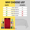 Hereisa Red Plastic Tablecloths 2 Pack Ruby Disposable Table Covers