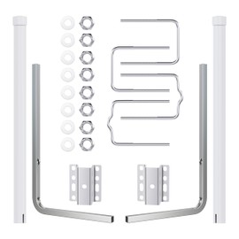 KUAFU 60" Boat Trailer Post Guides Compatible with Ski Boat Fishing Boat Sailboat Trailer Frames up to 3" W x 4-1/4" H with White PVC Pipes (White+Silvery)