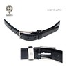 KIETH Men's Belt, Antique Style Punched Leather, Black, 1.3 inches
