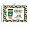 Thanks A Latte Coffee Themed Teacher Appreciation Blank Postcards To