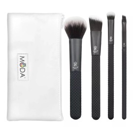 Moda Royal Everyday Brush Set - 4 Brochas + Estuche