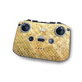 MightySkins Glossy Glitter Skin Compatible with DJI RC-N1 Controller - Gold Tiles | Protective, Durable High-Gloss Glitter Finish | Easy to Apply | Made in The USA