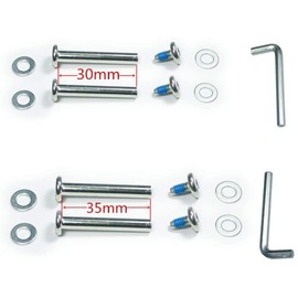 Lovetao Luggage Suitcase Wheels Replacement Kit 45x18mm/1.77"x0.71" w/ABEC 608zz Inline Outdoor Skate Replacement Wheels, One Set of (2) Wheels (OD:45 W:18 ID:6 Axles:30&35) Black