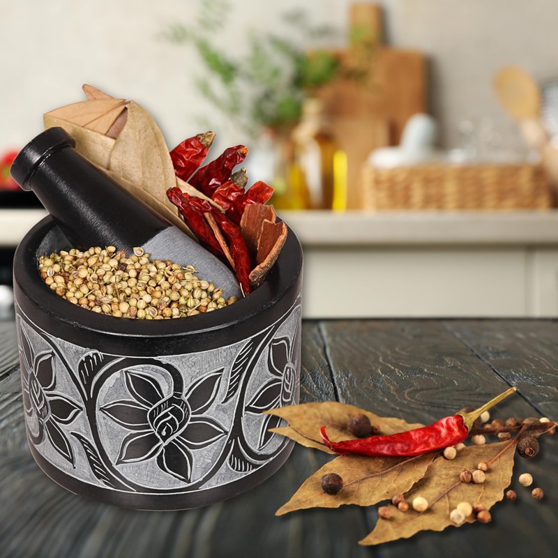 Divit Shilp Mortar and Pestle, Made of Heavy Duty Polished