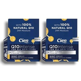 2x Cien - Lidl | Q10 Intense - Night Cream | Anti Ageing Firming | Prevents & Minimises Wrinkles | 50mL Each