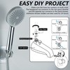 LUOGULIANG Chrome Tub Spout with Diverter, 5 Settings Hand Held