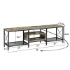 Vecelo TV Stand with Power Outlet Entertainment Media Center for