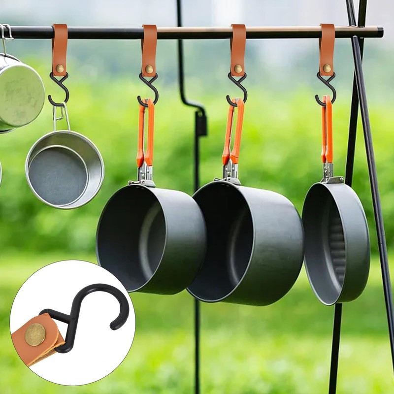 Mikihat Pack of 6 S Camping Hooks, S Hooks with