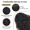 HANYUDIE Curly Ponytail Extension 24 Inch Drawstring Ponytail for Black