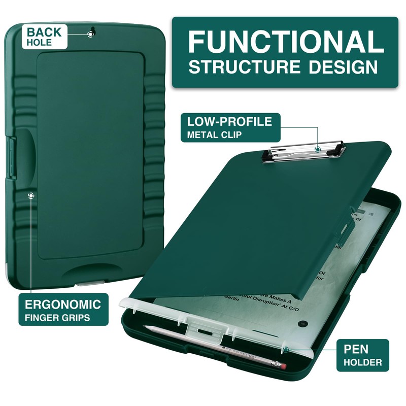 Sooez Clipboards with Storage, High Capacity Clip Boards 8.5x11 with