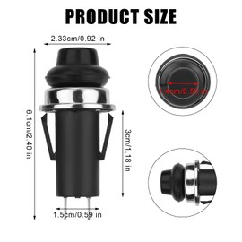 Gosknor GS4 Grill Igniter, Black Igniter Switch Button Replacement for Weber # 7642&7643 for Weber Spirit E/S-210 215 220 310 315 320 330 (2013 and Newer) and Other Models of Gas Grills