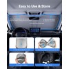 helloleiboo Graphene Windshield Sun Shade for SUVs and Most Mid-Size