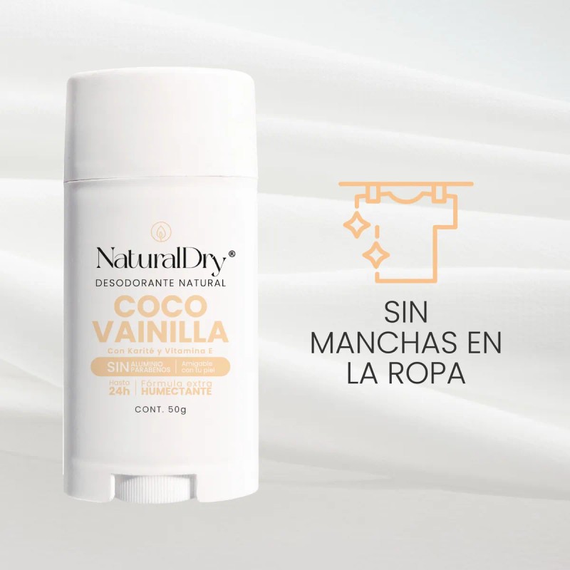 Desodorante barra Naturaldry Original coco & vainilla 50 g