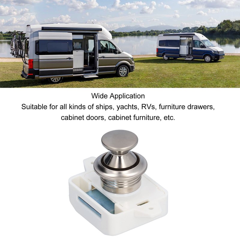 Push Button,Universal Cabinet Push Button Catch Lock Door Knob Yachts