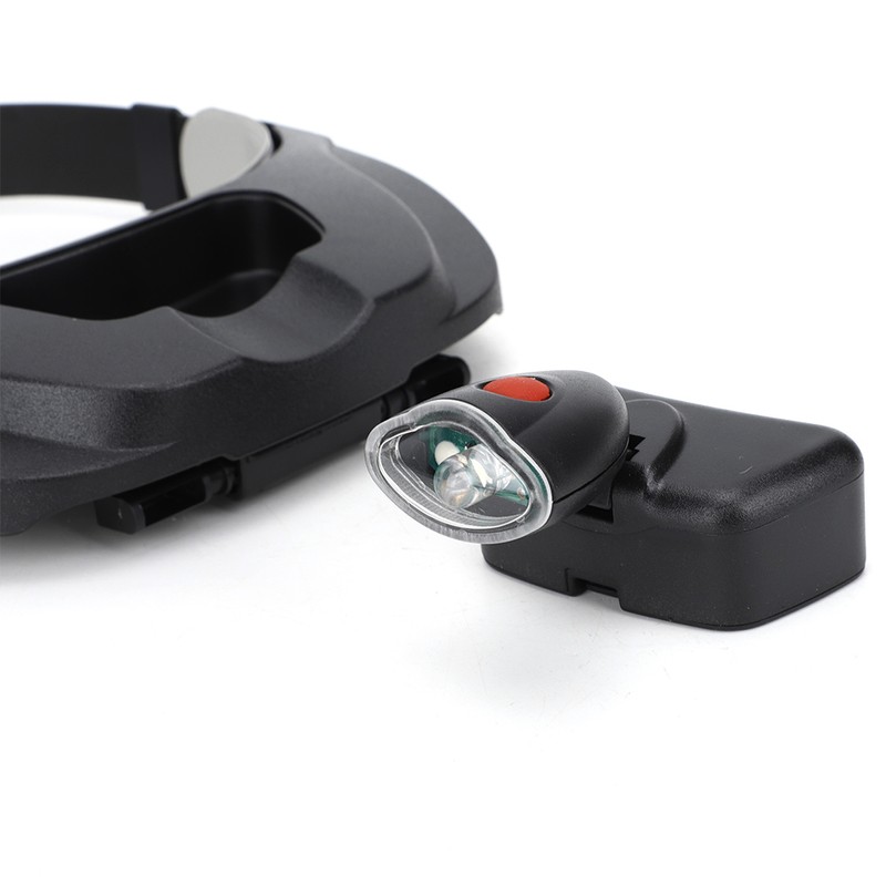 Multifunctional LED Head Mount Magnifier with Replaceable Lens for Inspection