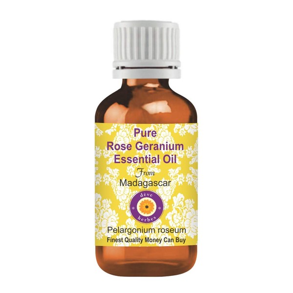 Deve Herbes Pure Rose Geranium Essential Oil (Pelargonium roseum) Steam