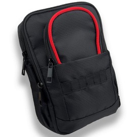 Taktische Golf-Wertsachen-Tasche mit Karabiner, wasserabweisend, Golftasche, Tasche für Gürtel, Wagen oder Rucksack, kompakte Golf-Zubehörtasche für Bälle, Tees, Handschuhe und EDC-Ausrüstung, Schwarz