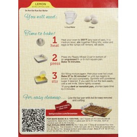 Betty Crocker, Supreme Lemon Bars Mix, 16.5oz Boxes (Pack of 2)