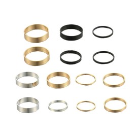 Healeved 14Pcs Assorted Color Simple Rings for Women and Men Creative Decorative Fashion Jewelry for Parties Travel and Daily Wear