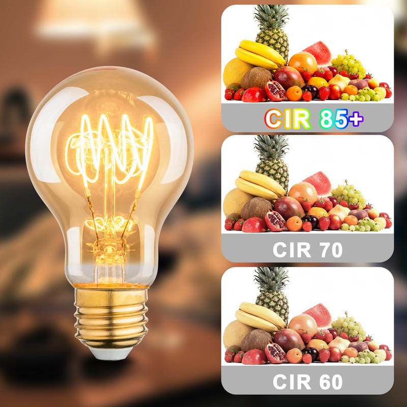 Vintage LED Edison Light Bulbs, A19 4W Dimmable Edison Bulbs,