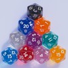10PC D20 Polyhedral Dice Set 22mm for DND RPG MTG