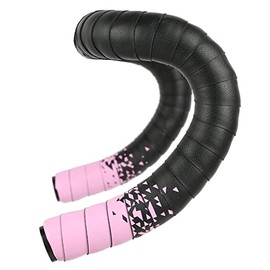 SPF3-PI Bicycle Bar Tape, Drop Handlebar Tape, Road Bike, End Plug, EVA+PU, Left & Right Set, Pink