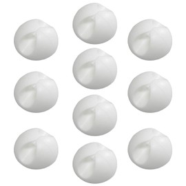 F-FACTORY FNT-CLP28WH-10P Cord Clip, Cable Clip, Double Sided Tape, White, White, Pack of 10