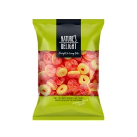 Nature's Delight Freeze Dried Candy Peach Rings, 100g