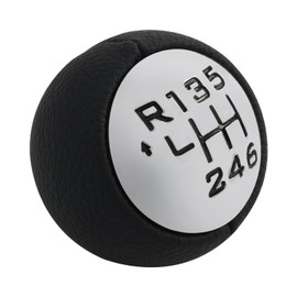 Riybyds Gear Knob, 6-Speed Manual Gear, Manual Gear Knob, Compatible 307, 308, 3008, 407, 5008, 807, Durable Material Made of PU Leather and ABS, Easy Installation