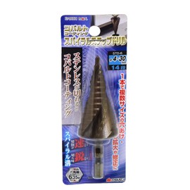 Takagi Earth Man SDT-6 Spiral Step Drill, Cobalt Coating, Diameter 0.2 - 1.2 inches (4 - 30 mm), 14 Steps