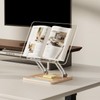 Adjustable Acrylic Book Stand for Reading, Book Holder with Pen