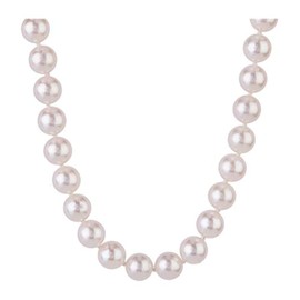 Treasure Bay Stunning 8-9mm Natural White Freshwater Pearl Necklace For Women and Girls (50)