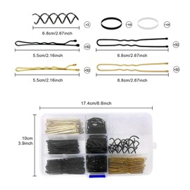 403 Pieces Hair Accessories Set for Women & Girls - U-Shape Bobby Pins, Spiral Hair Clips, Hair Bands, Scrunchies, Non-Slip Hairpins - Bridal Wedding Party Essentials