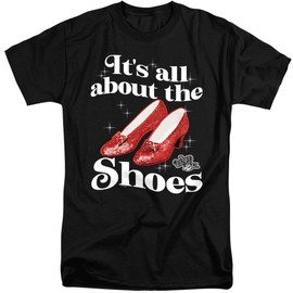 Popfunk The Wizard of Oz All About The Shoes Unisex Adult Tall T Shirt (2X-Large) Black