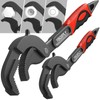 YBQSPLY Pipe Wrench Set, 10” and 15” Self Adjusting Wrench