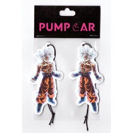 PumpCar car air freshener 2-piece double-sided Goku Ultra Instinct hanging cherry-scented for rearview mirror Car Interior Accessories Household Gifts…