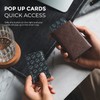 VULKIT Card Wallet, Leather Pop Up Card Holder RFID Blocking