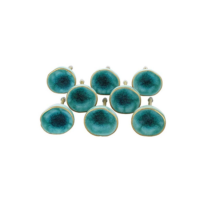 G Decor Shabby Chic Dark Green Ceramic Door Knob -