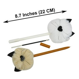 Maydahui Cute Stuffed Animal Cat Cat Ballpoint Pen Set of 6 Black Ink 0.02 inch (0.5 mm) Stylish Gel Ballpoint Pen, Cute, Stationery, Children, Students, Gift