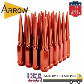ARROW 20x 6" Extra Tall Red M14x2 Spike Lug Nuts Fit Aston Martin|F-150|N