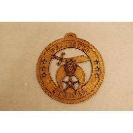 Dedicated Shriner laser cut ornament