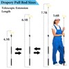 Greeily Curtain Pull Wand, 3-7.7 Feet Drapery Pull Rod for
