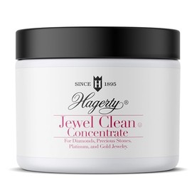 Hagerty Luxury Jewel Clean Concentrate – Professional Grade Jewelry Cleaning Solution for Diamonds, Precious Stones, and More - Kosher Certified Jewelry Cleaner with Dipping Basket and Brush, 7 Oz.