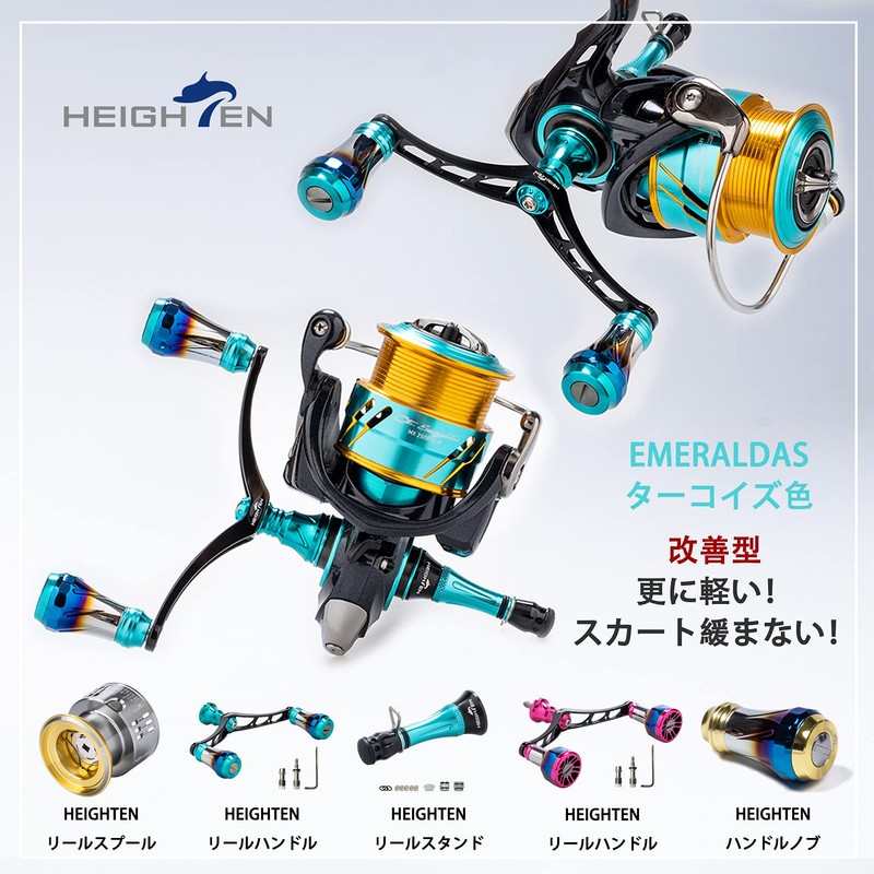 HEIGHTEN Improved 3.9 inches (98 mm) Reel Handle 6 Colors