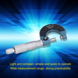 MUNEFE Stainless Steel Micrometer, Outside Micrometer Micrometer Measuring Tool, High Accuracy Thickness Micrometer Set for Measuring Measurements(0-25mm)