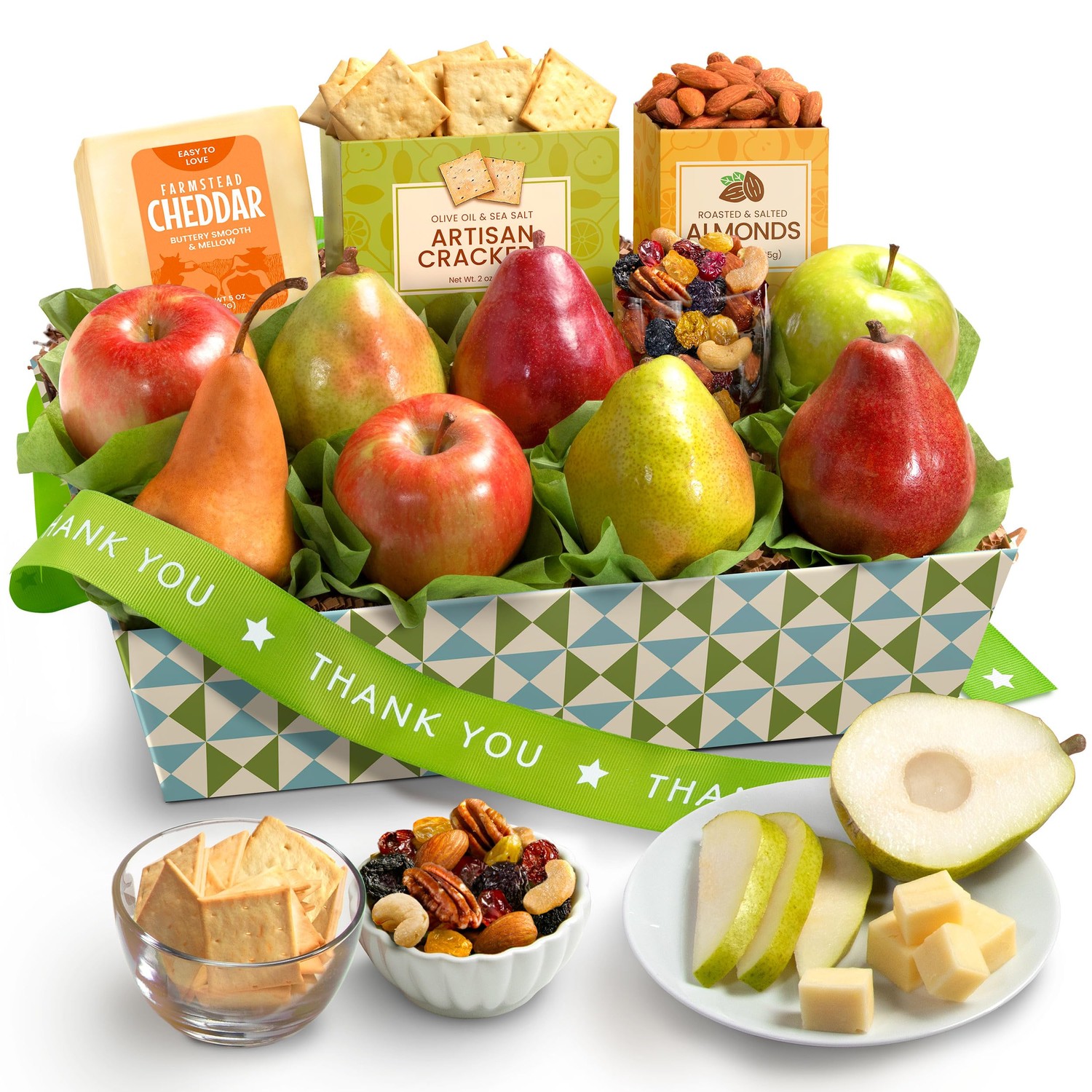 Golden State Fruit Thank You Fruit Basket with Cheese and Nuts — free download