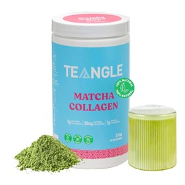 Teangle Teangle Matcha Collagen Powder for Skin and Energy, Made in Canada, Ceremonial Grade Matcha with Pure Marine Collagen, Organic, Sugar-Free, Dairy-Free, 30-Day Supply