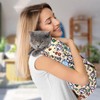 Lucxhcky Patchwork Cat Grooming Wrap, 27.6’’×27.6’’ Large Cat Swaddle Wrap,