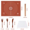 Silicone Baking Mats Set of 6,Non-stick Pastry Mat with Wooden
